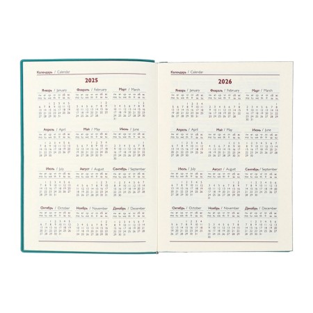 Dated 2025 diary, Escalada, A6+ 176 sheets, soft cover, artificial leather, pancake embossing, tinted block 70 g/m2, green-7