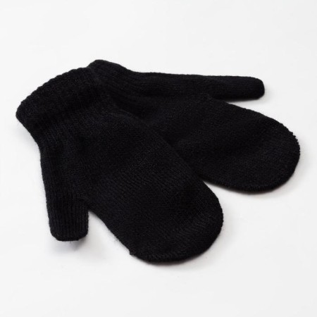 Mitten children's single -layer minku "plain", col. Black, rr 15 (6-8 years old)