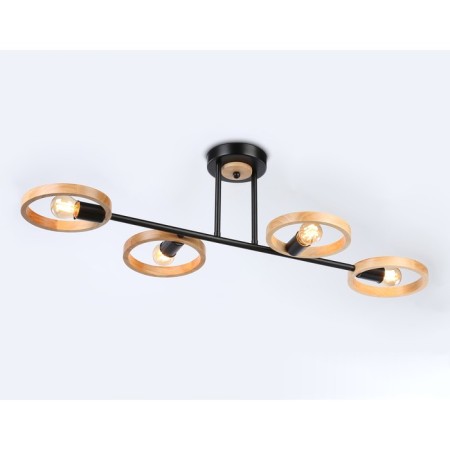 Suspended Ambrella Traditional Loft TR8248, E27, Black, Light Wood-1