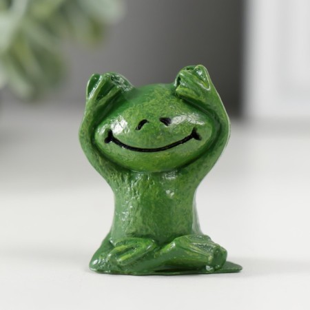 Suvenir Polystone "Sitting Frog" set of 3 pcs 2.3x3.2x4 cm-1