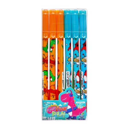 Gel handle washed ink, blue rod, 0.5 mm, Dino Mix case-6