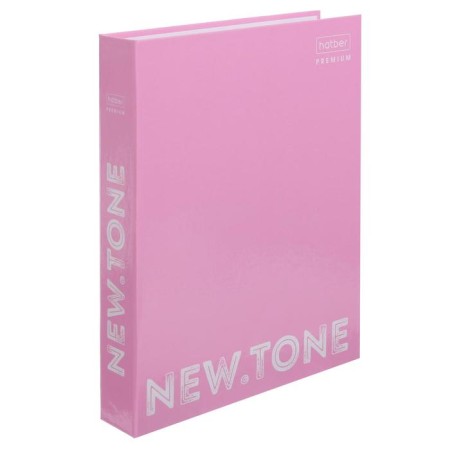 Folder on 2 rings A5, Hatber Newtone, 35 mm, 1500 microns, pink, with a pattern