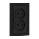 Two -seat Tot Glossy Glass, 10 A, hidden, without salary, glass, black