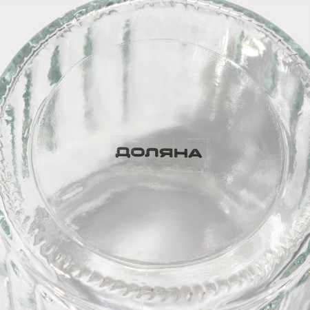 Glass Bank for bulk products with a ceramic lid of the bunny in gold, 230 ml-6