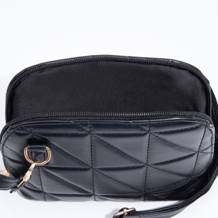 Bag Cross-Bodi with a zipper, black color-6