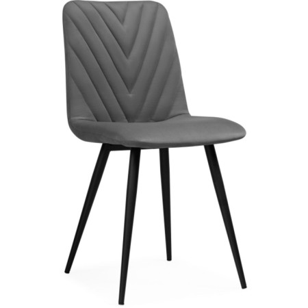 STULL OF A METALLARCASA RALF Metal/velor, black/dark gray 44x53x83 cm