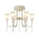 Crowning chandelier with crystal Ambrella Light, Traditional, TR3242, 6HE14, beige color, gold