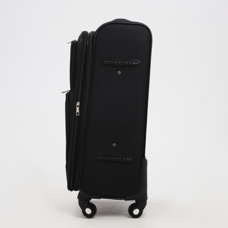 Small suitcase 24 "on lightning, code castle, with extension, black color-2