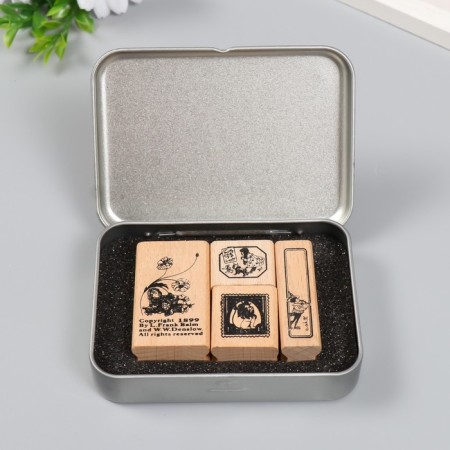 Printing a tree in a tin box "Welcome to a fairy tale" set of 4 pcs 7.5x10.5 cm-2