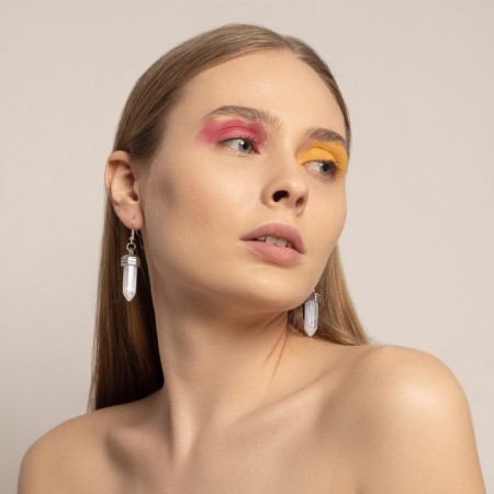 Earrings Plastic "Crystal" for mountain crystal-2