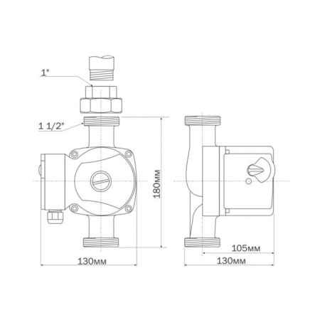 Circulation pump Aquario AC 256-180 5356, 100 W, 60 l/min, pressure 6 m, cast iron-4