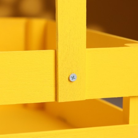 Wooden Kashpo 24.5 × 13.5 × 9 cm "Two Light", two -string, yellow Dam beautifully-3