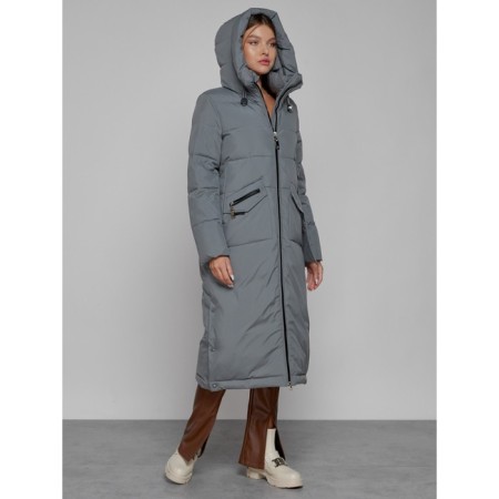 Coat insulated winter female, size 42, color gray-5