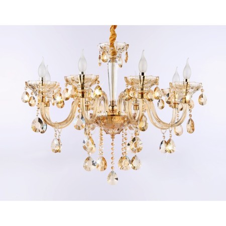 Suspended classic chandelier with crystal Ambrella Light, Classic, TR4907, 8HE14, Color Gold-2