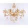 Suspended classic chandelier with crystal Ambrella Light, Classic, TR4907, 8HE14, Color Gold
