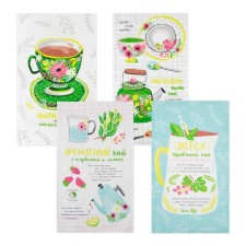 A set of kitchen towels of the fragrant tea, 35x60cm-4 pcs, 100% cotton, waffle 160 g/m2