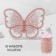 Knitted elements "Butterflies", 5.5 × 4 cm, 10 pcs, pink/chameleon color