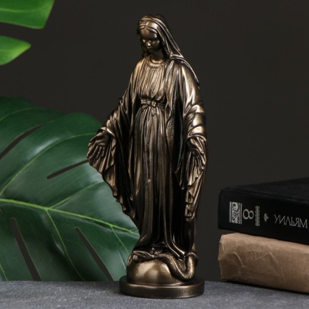 Figure "Virgin Maria" bronze, gold 24cm-3