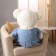 Soft toy "Bear", in a dress, 100 cm, white color