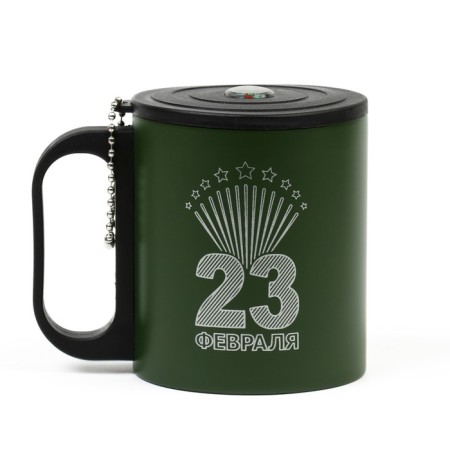 Thermal circle, 180 ml, tourism "February 23", retains heat 2 hours, compass-1