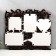 Photo frame-collage "with heart" in 5 photos, walnut (plastic screen)