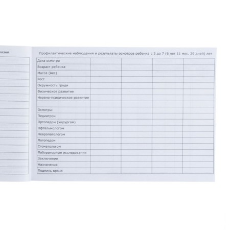 Medical card of a child Form No. 112/y, 80 sheets, dambox-13