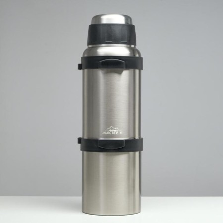 Thermos, 4.2 l, Volume "Master K", with a mug, with a strain, retains heat 60 hours, silver