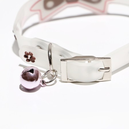 Collar "bow", 28 x 1 cm, Osh 18-24 cm, transparent/brown-2