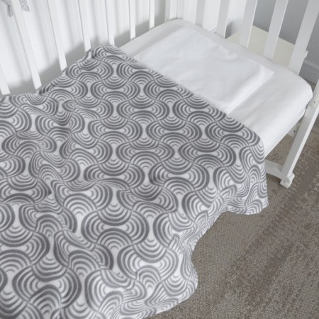 Fleet blanket "shells", size 100x140 cm, color gray color-1