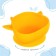 Baby plate on a suction cup, silicone, yellow color, rr: 12x15x5.5 cm