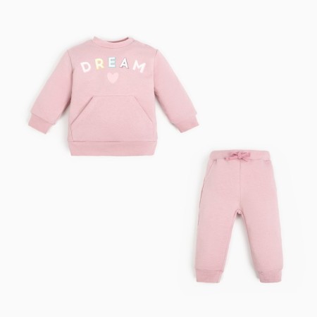 Costume: sweatshirt and pants crumb I Flower, height 86-92 cm, pink