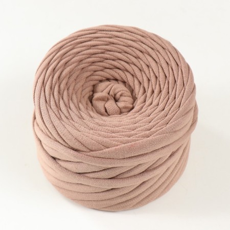 Knitted yarn set No. 11, 3x30 m, width 7-9 mm, 100 g (mango, dark hacks, dark beige)-2