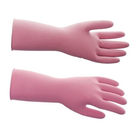 Latex reusable gloves, l, red