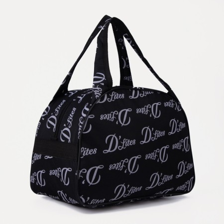 Road bag with a zipper, a suitcase holder, black color