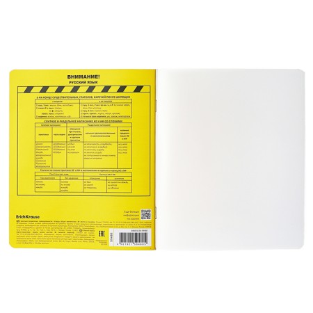 Subject notebook, 48 sheets, ruler, Russian language, Erichkrause "BENFORMED", plastic cover silk-screen cover, Bloc Offset Beliece 100%, information block-6