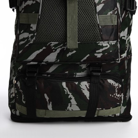 A thyroid backpack with an increase in 65l, 5 external pockets, khaki color-5