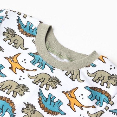Pajama nursery, khaki color/dinosaurs, height 110 cm-1