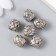 Bead for creativity Metal "Knitted" silver 1 cm