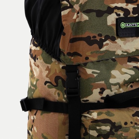 Tourist backpack, 100 l, lightning department, 3 outer pockets, Huntsman, Khaki color-7