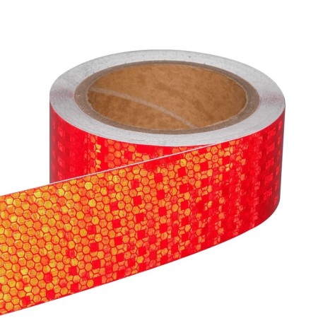 Reflective tape, self -adhesive, red, 5 cm x 10 m