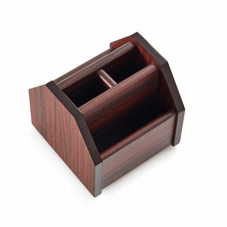 Organizer 4 sections, rotating, under a red tree with varnish. Kantiki, 12x12x12 cm, mix-2