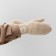 Women's mittens MIST with rabbit wool, rr 22 cm, col. coffee