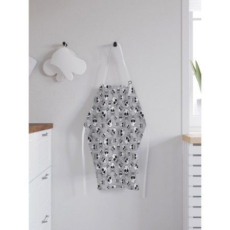 Apron of a kitchen with a photo print "Dangerous incident", adjustable, size OS-1