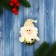 Soft suspension "Santa Claus in the ball" 5x9 cm, gold