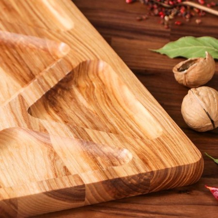 Serving dish "Labyrinth", with a cutting board, 40x25 cm, an array of ash-3