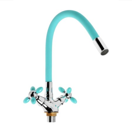 ACCOONA A4882K-1 kitchen mixer, two-wound, with flexible surge, blue-1