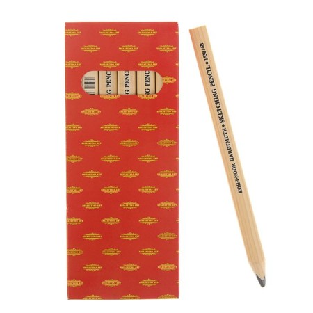 Pencil Art Black-Black-Score Koh-I-Noor 1538 Sketch, flat, hardness 4b