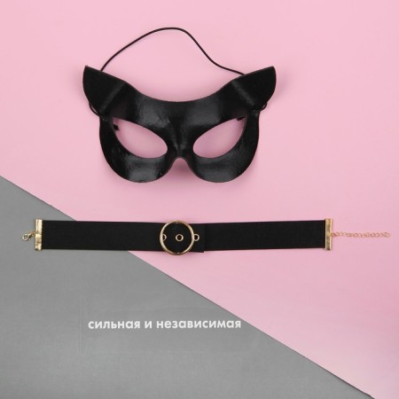 Carnival set “Strong and Independent”, mask, chocker, thermal priece-9