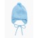 A cap on ties with a pompom Children's Amarobaby Pure Love Cutie, with a lining, size 44-46 cm, blue color