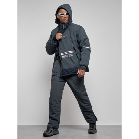 Male winter ski costume, size 48, dark gray color-21